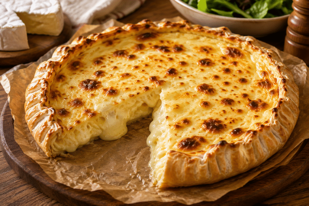 Tarte au camembert fondant