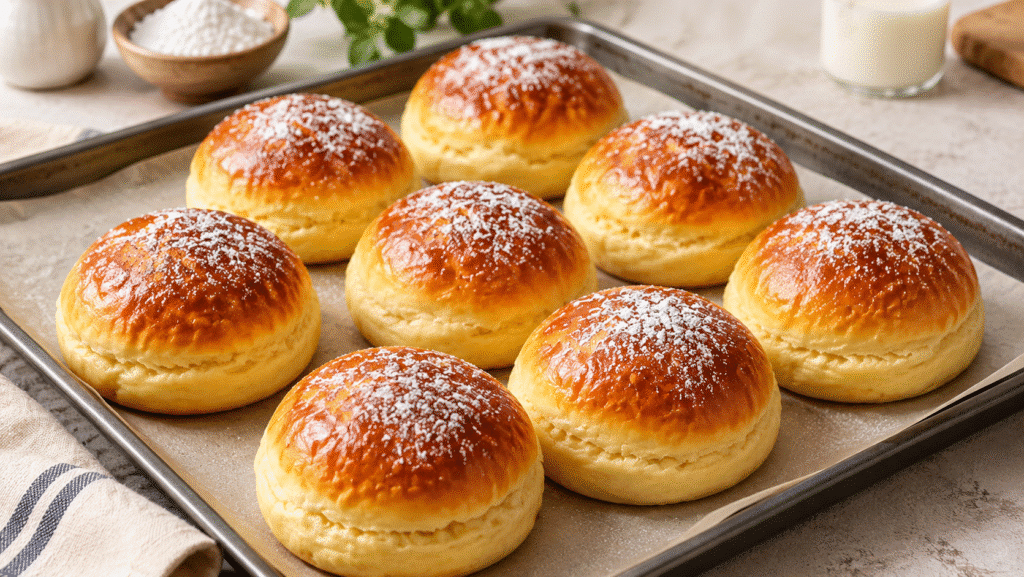 Brioches au yaourt sans levure boulangère