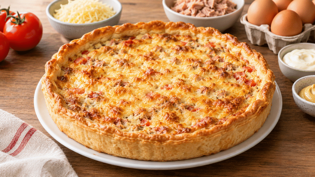 Tarte au thon et au fromage