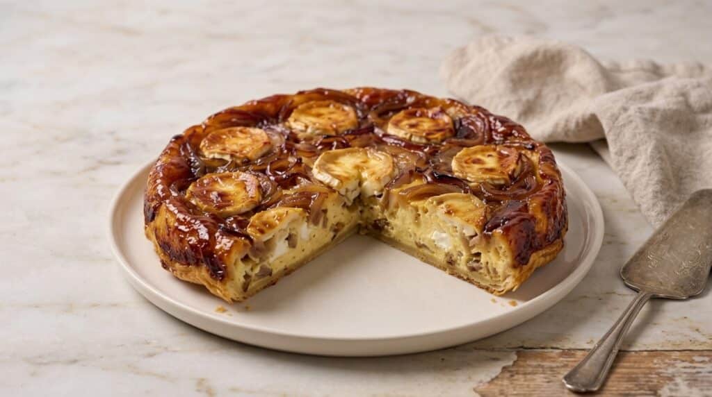 Quiche tatin aux oignons caramélisés