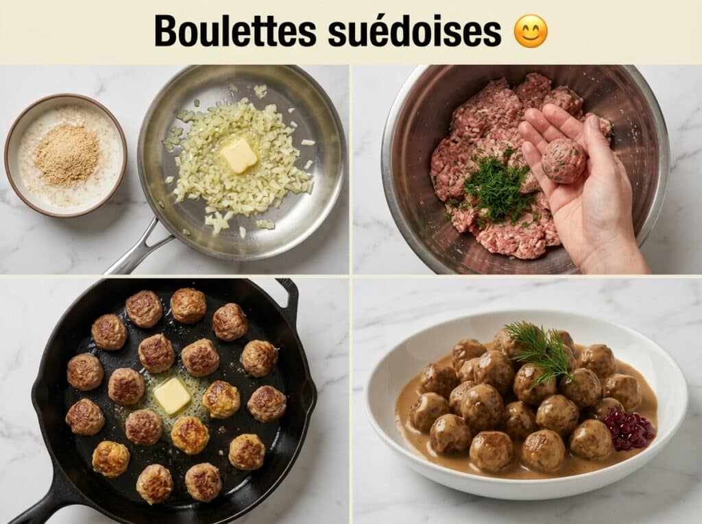 BOULETTES SUÉDOISES À LA SAUCE CRÉMEUSE