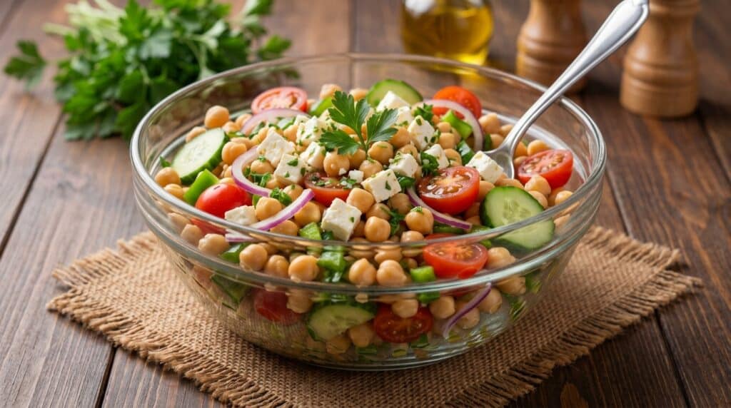 Salade méditerranéenne aux pois chiches